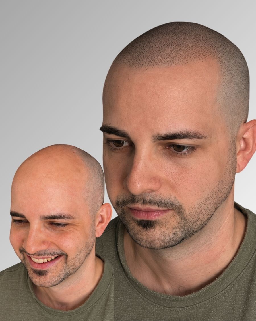 Resultado de micropigmentación capilar después del tratamiento